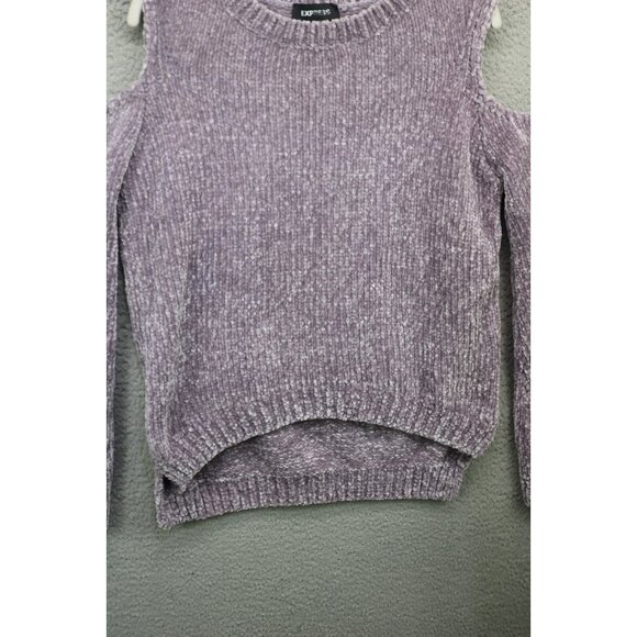 Express Cold Shoulder Bell Sleeves Sweater-XXS TTP-New w/Tag-Purple-Boho-Soft - Picture 2 of 10